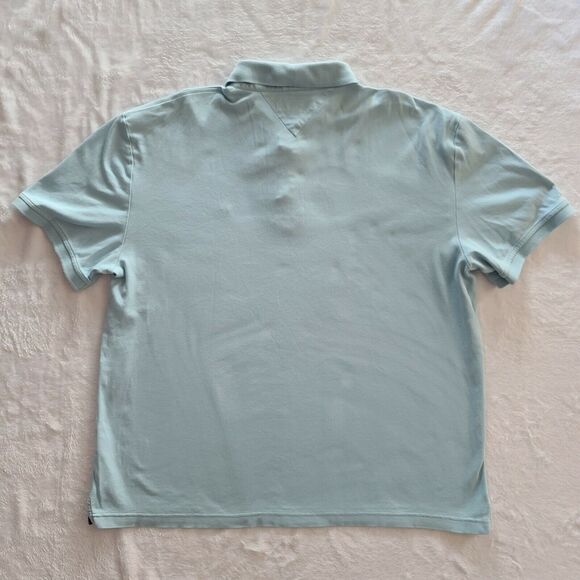 Tommy Hilfiger Polo Shirt Light Blue Custom Fit Men’s Size XXL Embroidered Logo - Picture 9 of 9